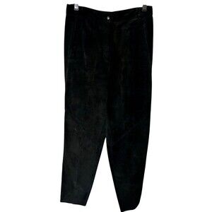 Vtg Firenze Santa Barbara Womens Sz 12 100% Leather  Pants Black High-Rise  USA